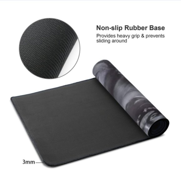 Gaming Mouse Pad with Stitched Edge - Non-Slip Rubber Base Mouse Mat - Picture 4 of 7
